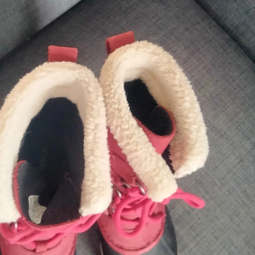 Sorel Pink / Red and Black Winter Boots Water Proof Size 6